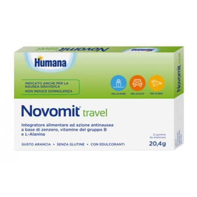 NOVOMIT TRAVEL 12 GOMME DA MASTICARE GUSTO ARANCIA