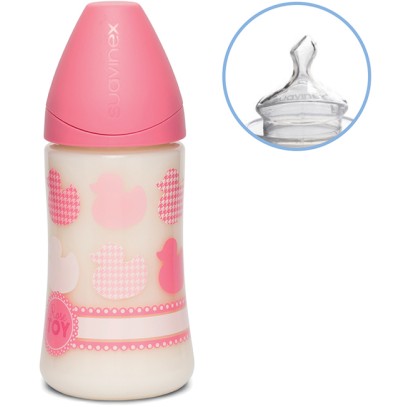 SUAVINEX BIBERON DA 270ML ANATOMICO IN SILICONE 1M ROSA SUAVINEX BIBERON DA 270ML ANATOMICO IN SILICONE 1M ROSA