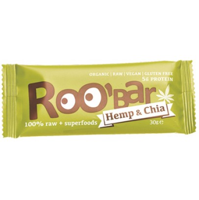 ROO'BAR BARRETTA 100% CRUDA CANAPA E CHIA BIO 30 G