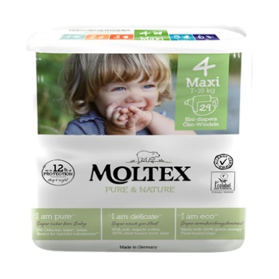 PANNOLINI MOLTEX PURE & NATURE MAXI 7-18 KG TAGLIA 4 29 PEZZI