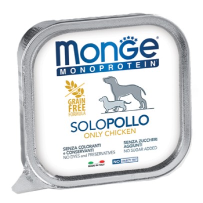MONGE DOG SOLO POLLO 150GR MONGE DOG SOLO POLLO 150GR