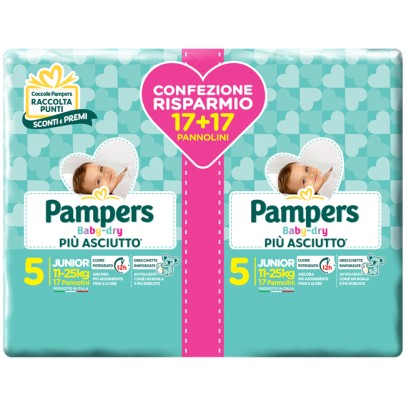 PAMPERS BABY DRYDUO DWCT JUNIOR X 34 PEZZI