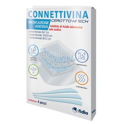 CEROTTO CONNETTIVINA HITECH 4 MISURE MISTE 2 PEZZI 6 X 7CM + 1 PEZZO 10 X 10 CM + 1 PEZZO 8 X 12 CM CEROTTO CONNETTIVINA HITECH 4 MISURE MISTE 2 PEZZI 6 X 7CM + 1 PEZZO 10 X 10 CM + 1 PEZZO 8 X 12 CM