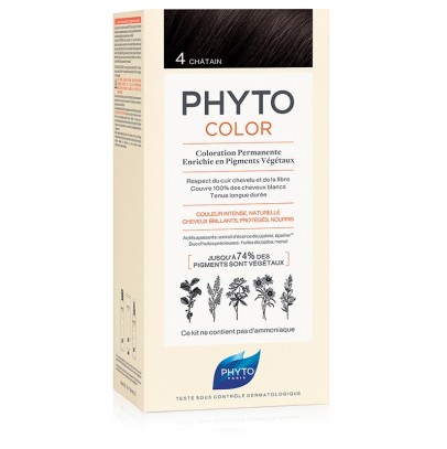 PHYTOCOLOR 4 CASTANO 1 LATTE + 1 CREMA + 1 MASCHERA + 1 PAIODI GUANTI