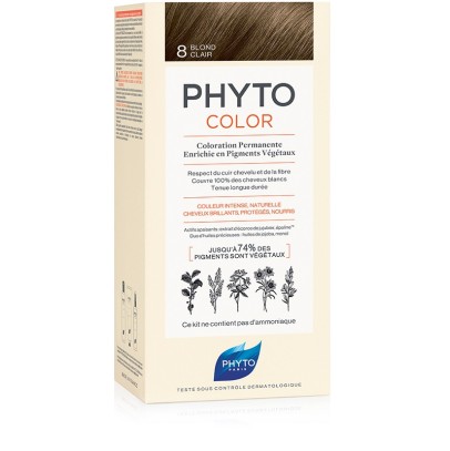 PHYTOCOLOR 8 BIONDO CHIARO 1 LATTE + 1 CREMA + 1 MASCHERA +1 PAIO DI GUANTI