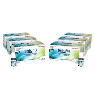 LINFOFLU MULTIPACK CONFEZIONE MULTIPLA DA 6 ASTUCCI X 15 FLACONCINI CONTIENE ZUCCHERO ED EDULCORANTE