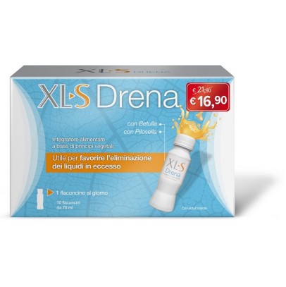 XLS DRENA TAGLIO PREZZO 10 FLACONCINI 70 ML XLS DRENA TAGLIO PREZZO 10 FLACONCINI 70 ML