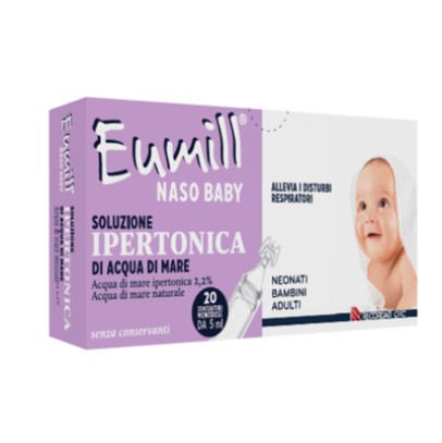 EUMILL NASO BABY SOLUZIONE IPERTONICA 20 CONTENITORI MONODOSE 5 ML