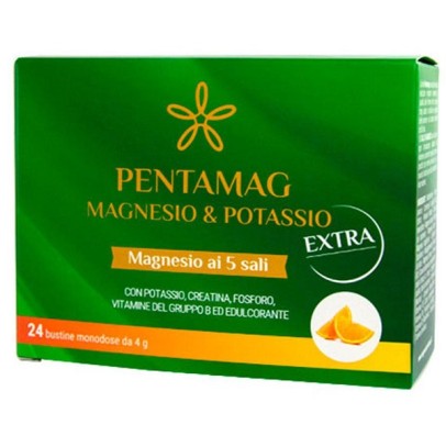 PENTAMAG MAGNESIO E POTASSIO EXTRA 24 BUSTINE DA 4 G PENTAMAG MAGNESIO E POTASSIO EXTRA 24 BUSTINE DA 4 G