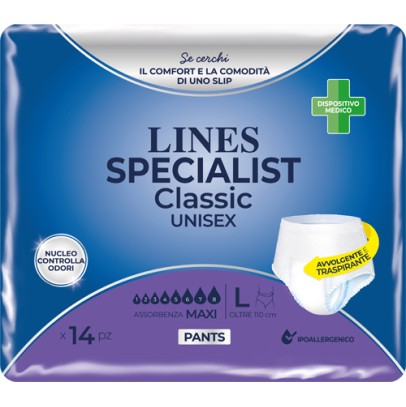 PANNOLONE A MUTANDA LINES SPECIALIST CLASSIC PANTS MAXI L 14PEZZI