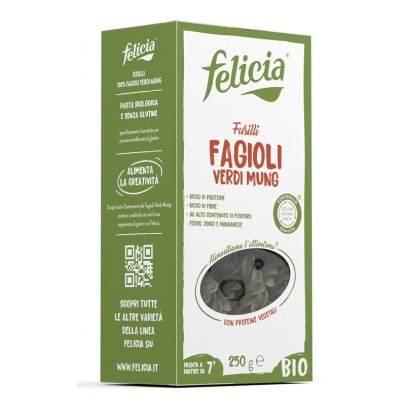 FELICIA BIO FUSILLI FAGIOLI VERDI MUNG 250 G