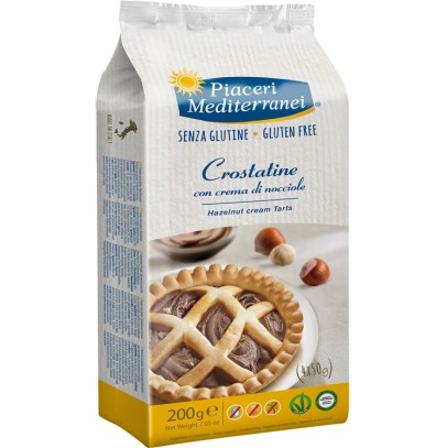 PIACERI MEDITERRANEI CROSTATINA CON CREMA DI NOCCIOLA 4 X 50G