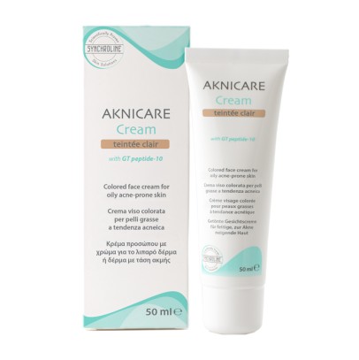 CREMA TRATTANTE COLORATA PER PELLE ACNEICA AKNICARE CREAM TEINTEE CLAIR TUBETTO 50 ML