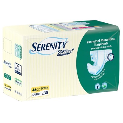 PANNOLONE MUTANDINA PER INCONTINENZA SERENITY SOFTDRY+ EXTRATAGLIA LARGE 30 PEZZI PANNOLONE MUTANDINA PER INCONTINENZA SERENITY SOFTDRY+ EXTRATAGLIA LARGE 30 PEZZI