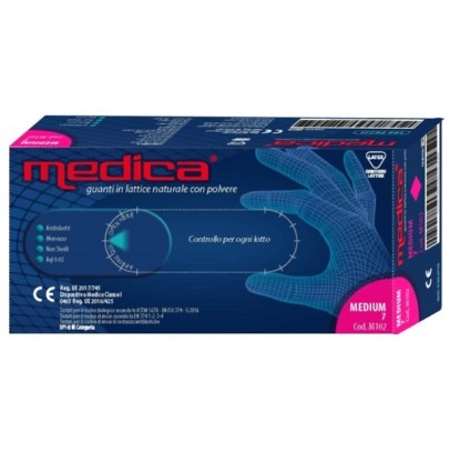 MEDICA GUANTO LATTICE N/STERILE CON POLVERE DM MISURA M 100PEZZI MEDICA GUANTO LATTICE N/STERILE CON POLVERE DM MISURA M 100PEZZI