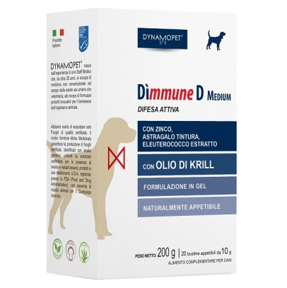 DIMMUNE D MEDIUM CANI 20 BUSTINE 10 G