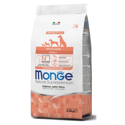 MONGE ALL BREEDS ADULT SALMONE & RISO 2500 G MONGE ALL BREEDS ADULT SALMONE & RISO 2500 G