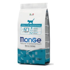 MONGE NATURAL SUPERPREMIUM SECCO GATTO KITTEN 1/12 MONTHS 1,5 KG