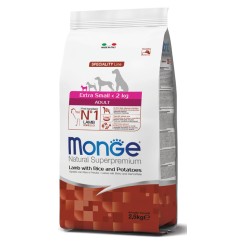 MONGE EXTRA SMALL ADULT AGNELLO RISO & PATATE 800 G