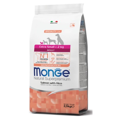 MONGE EXTRA SMALL ADULT SALMONE & RISO 800 G MONGE EXTRA SMALL ADULT SALMONE & RISO 800 G