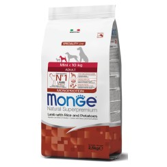 MONGE MINI ADULT AGNELLO RISO & PATATE 2500 G
