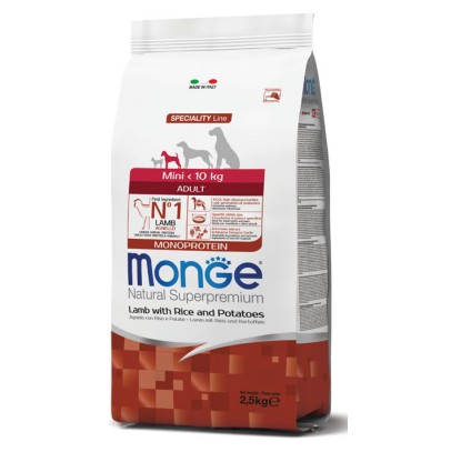 MONGE MINI ADULT AGNELLO RISO & PATATE 2500 G