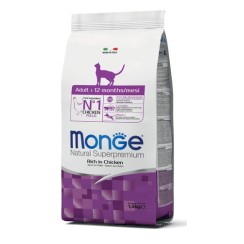 MONGE NATURAL SUPERPREMIUM SECCO GATTO ADULT CAT 1,5 KG