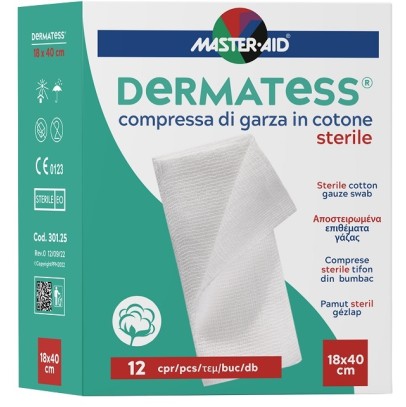DERMATESS COT GARZA 18X40 12PZ DERMATESS COT GARZA 18X40 12PZ