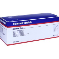 FASCIA AUTOADESIVA IPOALLERGENICA FISSAGGIO SU AMPIA SUPERFICIE FIXOMULL. SUPPORTO IN GARZA DI VISCOSA COLORE BIANCO MASSA IN POLICARBONATO SENZA RESINE E GOMME NATURALI. 20X1000CM