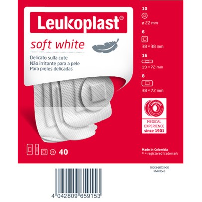 LEUKOPLAST SOFT WHITE 40 PEZZI ASSORTITI LEUKOPLAST SOFT WHITE 40 PEZZI ASSORTITI