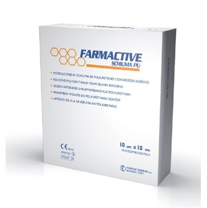 CEROTTO FARMACTIVE SCHIUMA IN POLIURETANO 10X10CM 10 PEZZI CEROTTO FARMACTIVE SCHIUMA IN POLIURETANO 10X10CM 10 PEZZI