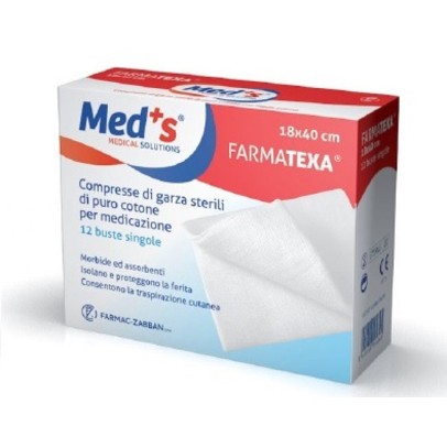 GARZA COMPRESSA MEDS 12/12 18X40CM 12 PEZZI GARZA COMPRESSA MEDS 12/12 18X40CM 12 PEZZI