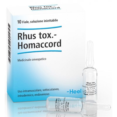 HEEL RHUS TOXICODENDRON HOMACCORD 10 FIALE DA 1,1 ML L'UNA