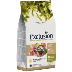 EXCLUSION MEDITERRANEO MONOPROTEIN NOBLE GRAIN ADULT LAMB MEDIUM 12KG