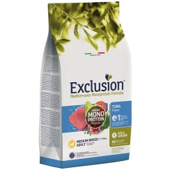 EXCLUSION MEDITERRANEO MONOPROTEIN NOBLE GRAIN ADULT TUNA MEDIUM 12KG