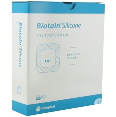 MEDICAZIONE AVANZATA IN SCHIUMA DI POLIURETANO CON ADESIVO DELICATO IN SILICONE BIATAIN 10X10CM 10 PEZZI MEDICAZIONE AVANZATA IN SCHIUMA DI POLIURETANO CON ADESIVO DELICATO IN SILICONE BIATAIN 10X10CM 10 PEZZI