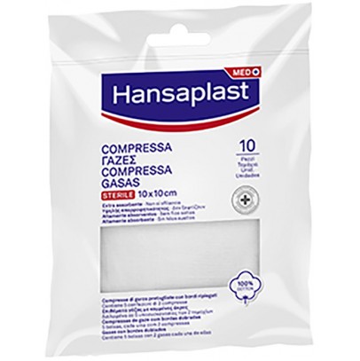 HANSAPLAST GARZA COMPRESSA 10 X 10 CM 10 PEZZI