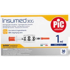 SIRINGA PER INSULINA PIC 1 ML 100 UI AGO 28 GAUGE 1/2