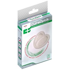 COMPRESSA OCULARE STERILE ADESIVA CURA OPTIK IN PURO COTONEPER MEDICAZIONE MONOUSO AD INCARTO SINGOLO 10 PEZZI