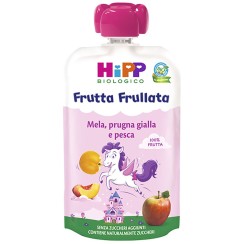 HIPP FRUTTA FRULLATA UNICORNO MELA PRUGNA GIALLA PESCA 90 G