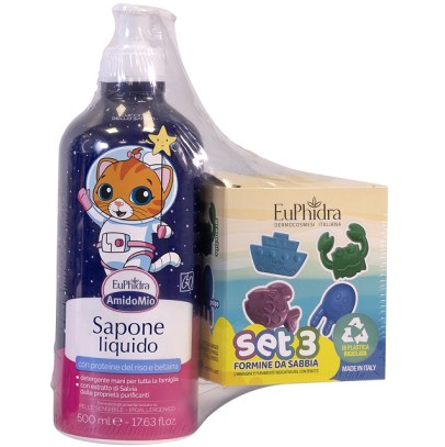 EUPHIDRA AMIDOMIO ABBINATA SAPONE LIQUIDO 500 ML + SET 3 FORMINE DA SABBIA EUPHIDRA AMIDOMIO ABBINATA SAPONE LIQUIDO 500 ML + SET 3 FORMINE DA SABBIA