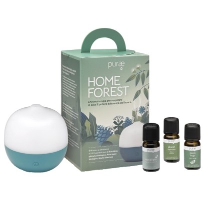 PURAE KIT HOME FOREST DIFFUSORE PIPER AGAVE 2 OLII ESSENZIALI BIO + 1 OLIO ESSENZIALE 5 ML