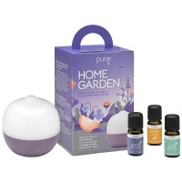 PURAE KIT HOME GARDEN DIFFUSORE PIPER VERBENA CON 3 OLII ESSENZIALI BIO 5 ML