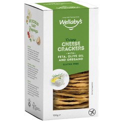 WELLABY'S CRACKERS FETA OLIVE OLIO & ORIGANO 100 G