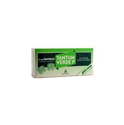 TANTUM VERDE P*20 pastiglie 3 mg menta TANTUM VERDE P*20 pastiglie 3 mg menta
