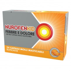 NUROFENKID FEBBRE E DOLORE*24 cps molli masticabili 100 mg