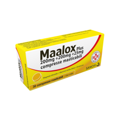 MAALOX PLUS*30 cpr mast 200 mg + 200 mg + 25 mg