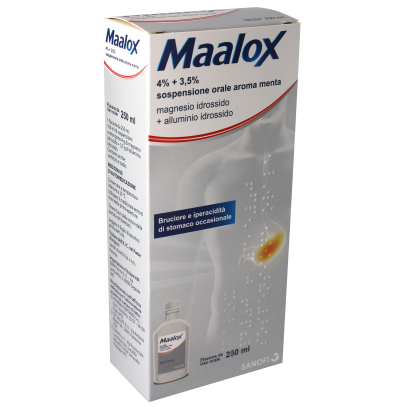 MAALOX*orale sosp 250 ml 4% + 3,5% aroma menta