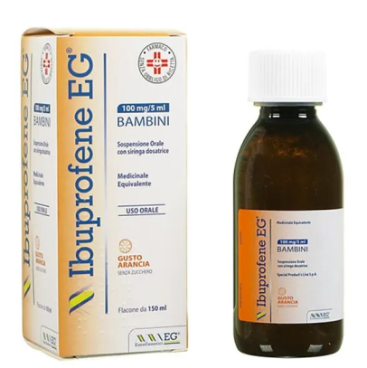 IBUPROFENE (EG)*orale sosp 150 ml 100 mg/5 ml gusto aranciasenza zucchero IBUPROFENE (EG)*orale sosp 150 ml 100 mg/5 ml gusto aranciasenza zucchero
